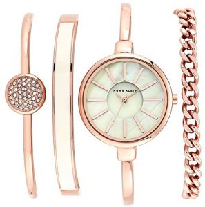 Unique Valentine Gifts For Women Anne Klein Women Bangle Watch and Bracelet Set