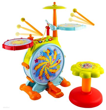 Best Gifts For A 3-Year-Old Girl WolVol Electric Big Toy Drum Set