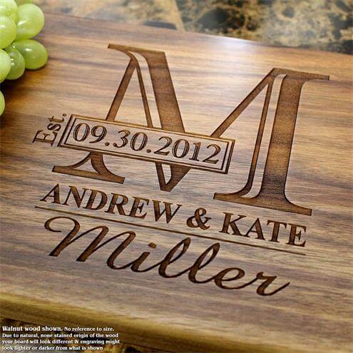 Monogram Personalized Engraved Cutting Board