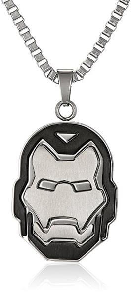 Marvel Comics Unisex Ironman Stainless Steel Chain Pendant Necklace