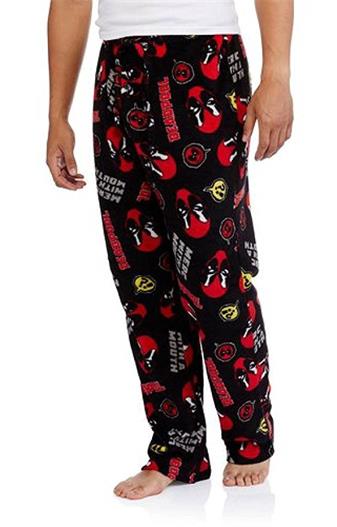 Marvel Deadpool Merc With a Mouth Men Plush Fleece Pants