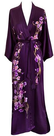 Old Shanghai Women Silk Kimono Long Robe