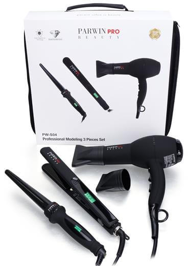 PARWIN BEAUTY Travel Blow Dryer Flat iron Set