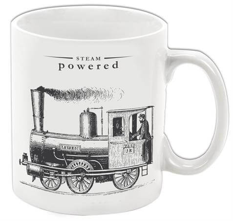 Steam Powered Porcelain Mug