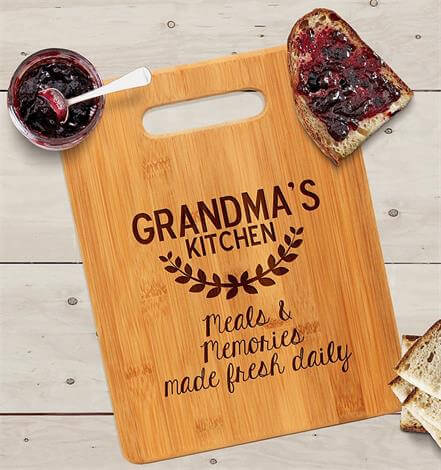 Bamboo Cutting Board Gift for Grandma