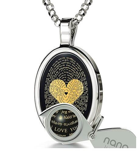 Love Necklace Inscribed with I Love You