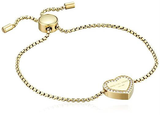 Michael Kors Logo Gold Tone Slider Bangle Bracelet