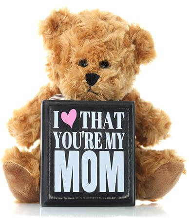 Teddy Bear and Mom Plaque
