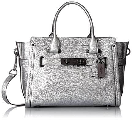 COACH Women Pebbled Leather Coach Swagger